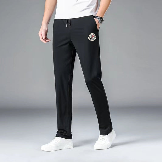 Moncler Tencel Straight-Leg Elastic Casual Pants – 2025 Collection