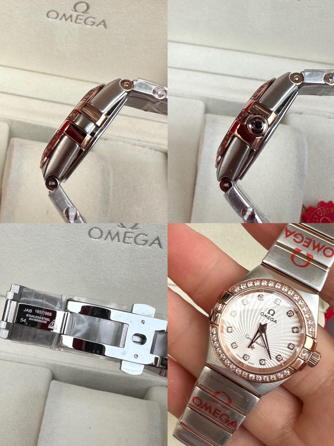 Omega Constellation Series Rose Diamond Ladies Watch