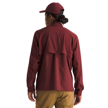 Camisa Lightrange Hike para hombre color vino