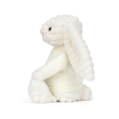 Bashful Luxe Bunny Nimbus with Personalized Cream Jumper