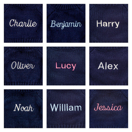 Bartholomew Bear with Personalized Navy Jumper