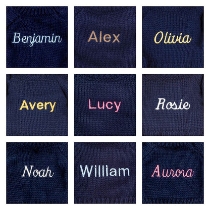 Bashful Luxe Bunny Luna with Personalized Navy Jumper