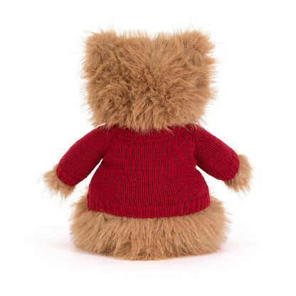 Bartholomew Bear Bouffant with Personalized Red Jumper