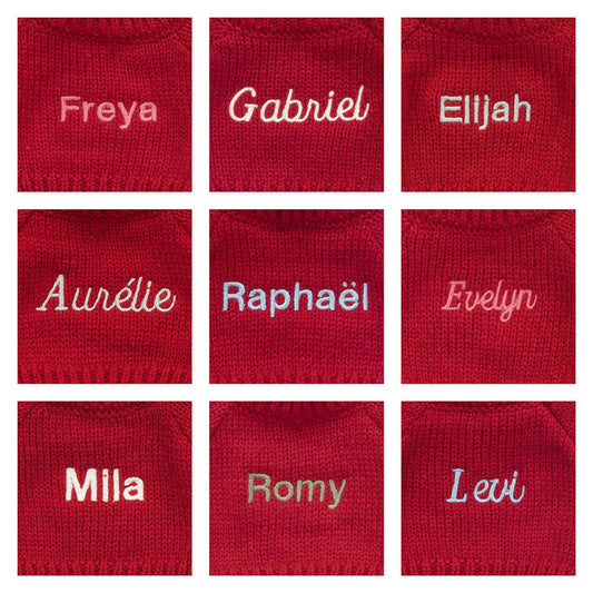 Bashful Cream Bunny with Personalized Red Jumper