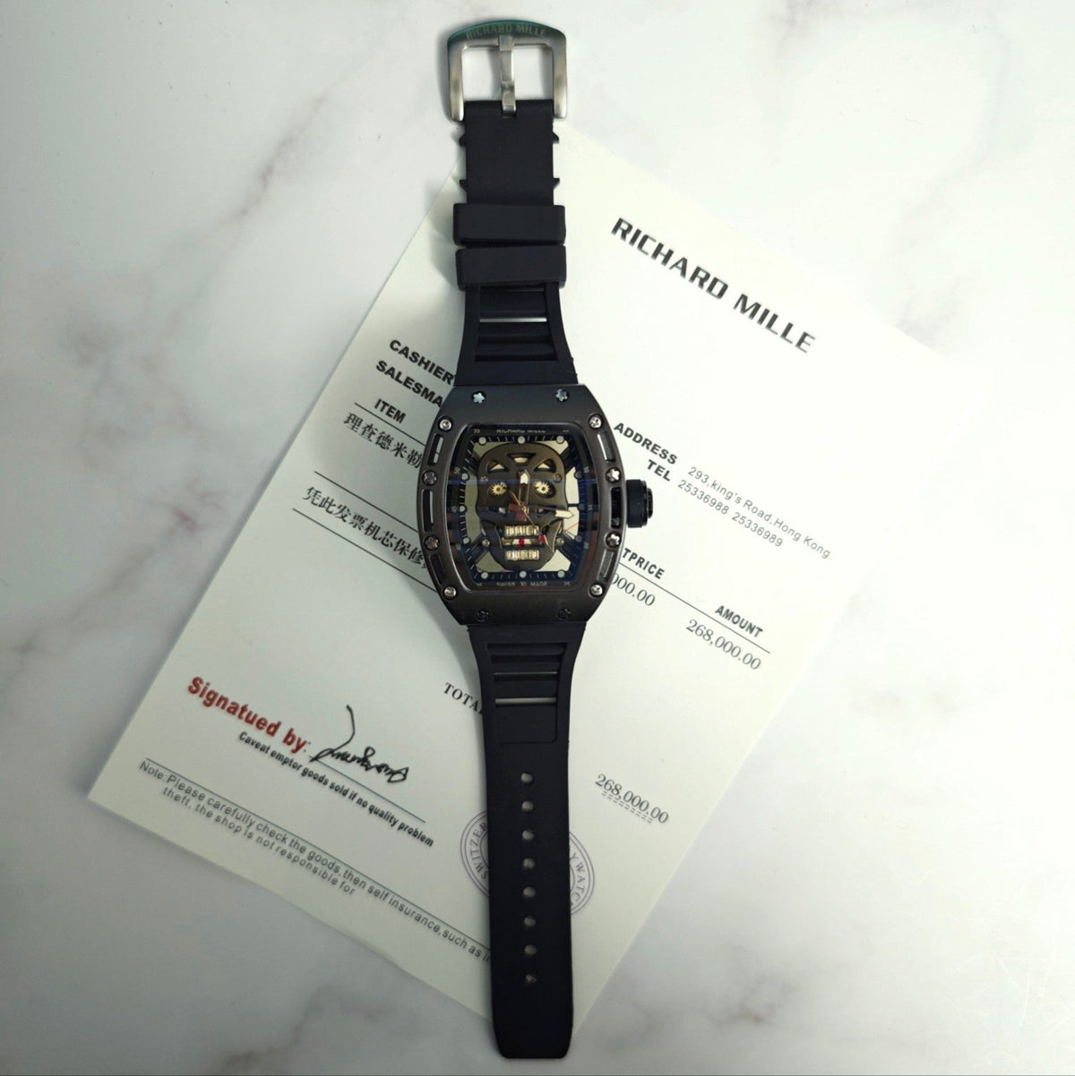Richard Mille RM052 Series Skeleton Skull Automatic Quartz Watch