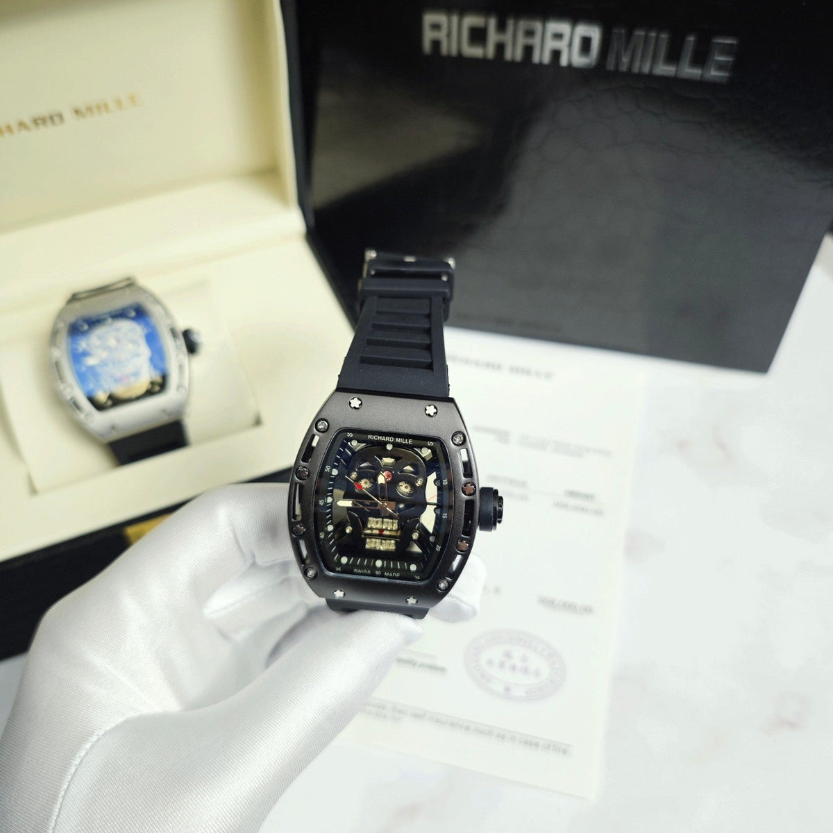 Richard Mille RM052 Series Skeleton Skull Automatic Quartz Watch