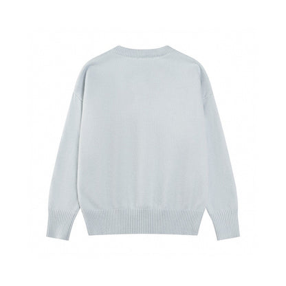 AMI Paris Classic Jacquard Heart Crewneck Sweater – 2025SS