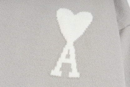 AMI Paris Classic Jacquard Heart Crewneck Sweater – 2025SS