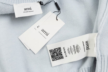 AMI Paris Classic Jacquard Heart Crewneck Sweater – 2025SS