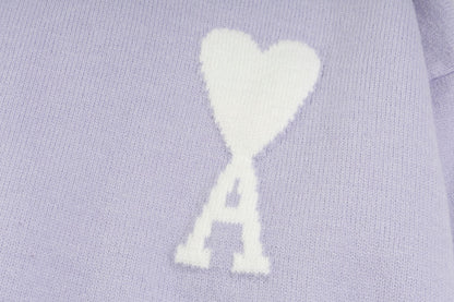 AMI Paris Classic Jacquard Heart Crewneck Sweater – 2025SS