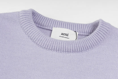 AMI Paris Classic Jacquard Heart Crewneck Sweater – 2025SS