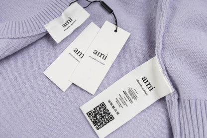 AMI Paris Classic Jacquard Heart Crewneck Sweater – 2025SS
