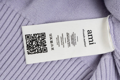 AMI Paris Classic Jacquard Heart Crewneck Sweater – 2025SS