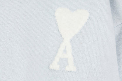 AMI Paris Classic Jacquard Heart Crewneck Sweater – 2025SS