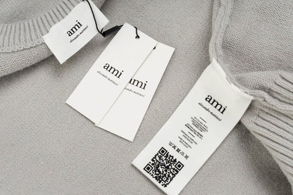 AMI Paris Classic Jacquard Heart Crewneck Sweater – 2025SS