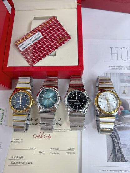 Omega Constellation Mechanical Gold/Blue Dial Watch