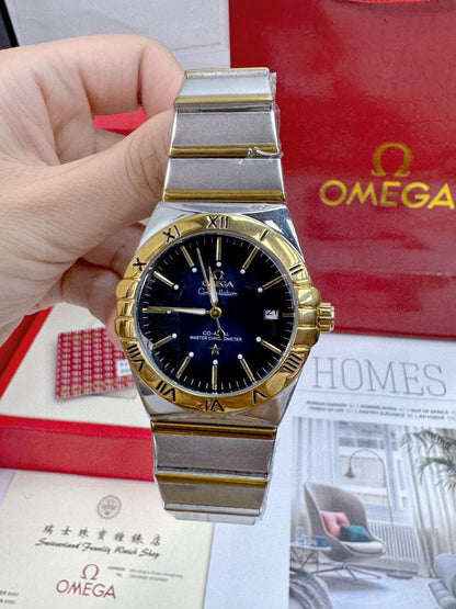 Omega Constellation Mechanical Gold/Blue Dial Watch