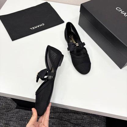 Chanel 2025 Hollow Bow Ballet Flats – 2025 Collection