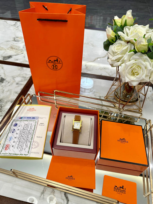 Hermès Small Square Quartz Wristwatch
