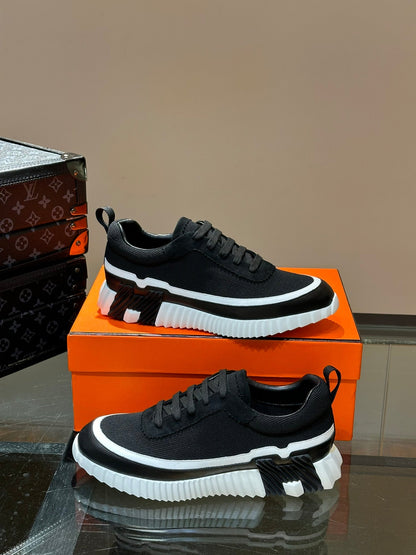 Hermès Bouncing Calfskin Mesh Sneakers
