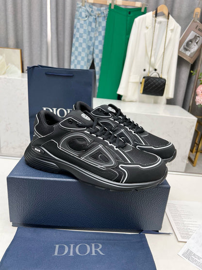 Dior B30 Unisex Mesh and Leather Sneakers