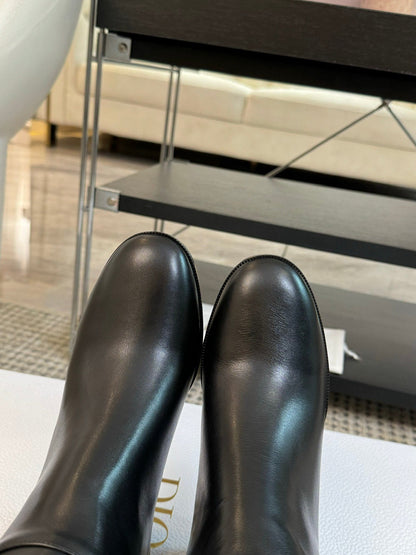 Dior D-Town Knee-High Block Heel Boots – 24FW