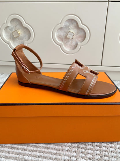Hermès Santorini Classic H Flat Sandals