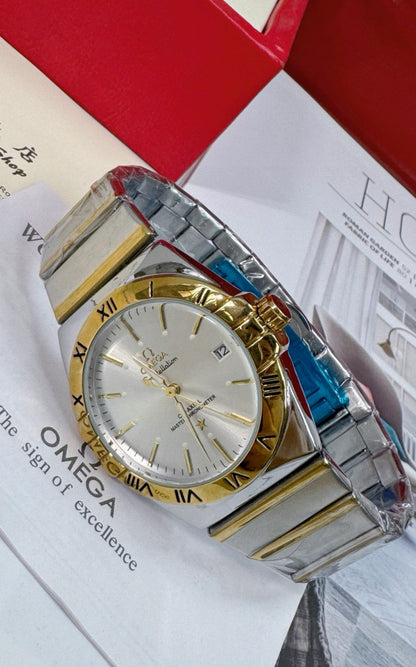 Omega Constellation Mechanical Gold/Blue Dial Watch