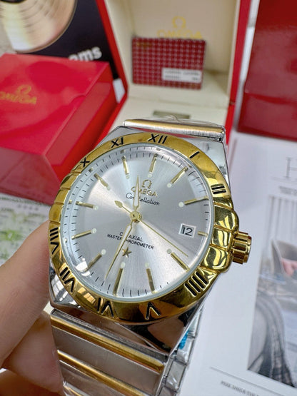 Omega Constellation Mechanical Gold/Blue Dial Watch