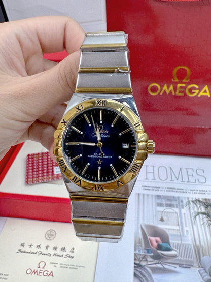 Omega Constellation Mechanical Gold/Blue Dial Watch