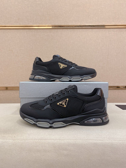 Prada Men's Leather Mesh Sneakers – New Collection
