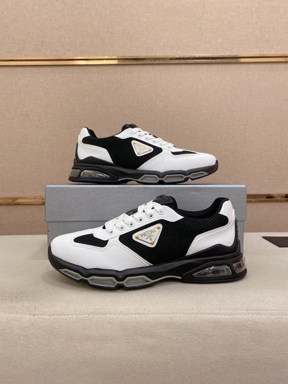 Prada Men's Leather Mesh Sneakers – New Collection