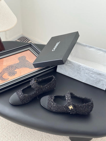 Chanel 25s Runway Mary Jane Flats