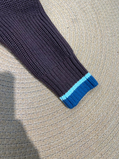 Moncler Knitted Patchwork Stand-Collar Jacket