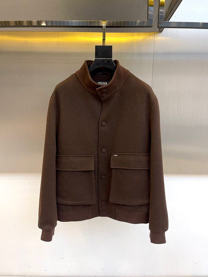 Zegna Stand Collar Minimalist Jacket – 25SS