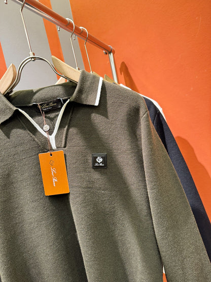 Loro Piana 2025 Knit Sweater with Chest Logo – Autumn/Winter Collection