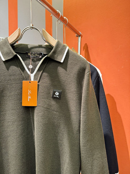 Loro Piana 2025 Knit Sweater with Chest Logo – Autumn/Winter Collection