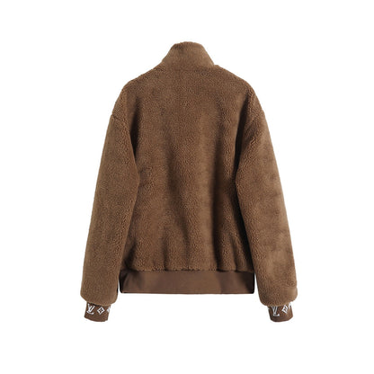 Louis Vuitton Leather Label Jacquard Fleece Jacket – 25FW