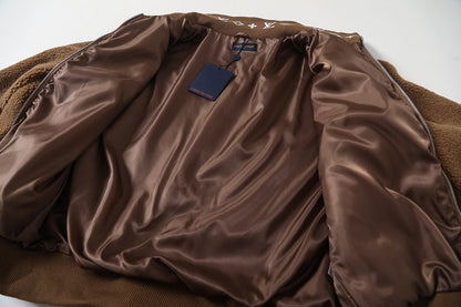 Louis Vuitton Leather Label Jacquard Fleece Jacket – 25FW