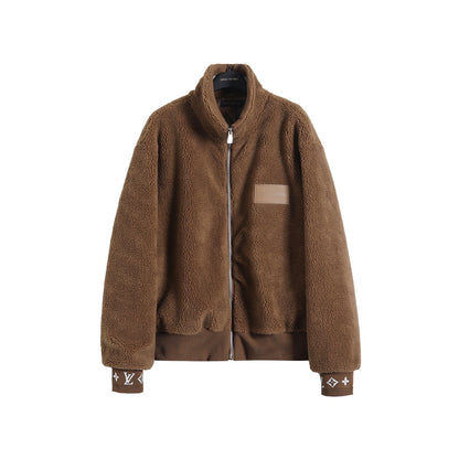 Louis Vuitton Leather Label Jacquard Fleece Jacket – 25FW