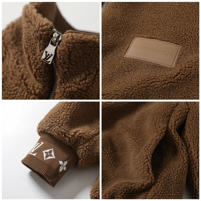 Louis Vuitton Leather Label Jacquard Fleece Jacket – 25FW