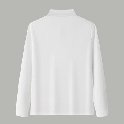 Dior Silk Long Sleeve Polo Shirt with Metal Patch