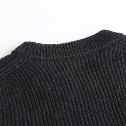 Gucci Wool Cashmere Blend Ribbed Knit Sweater